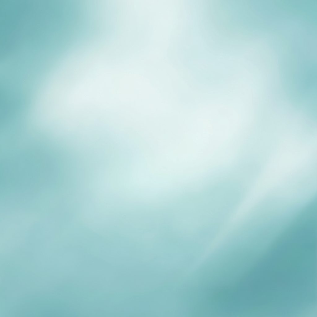 Soft teal-toned abstract backdrop with gentle light gradients, calm and airy atmosphere